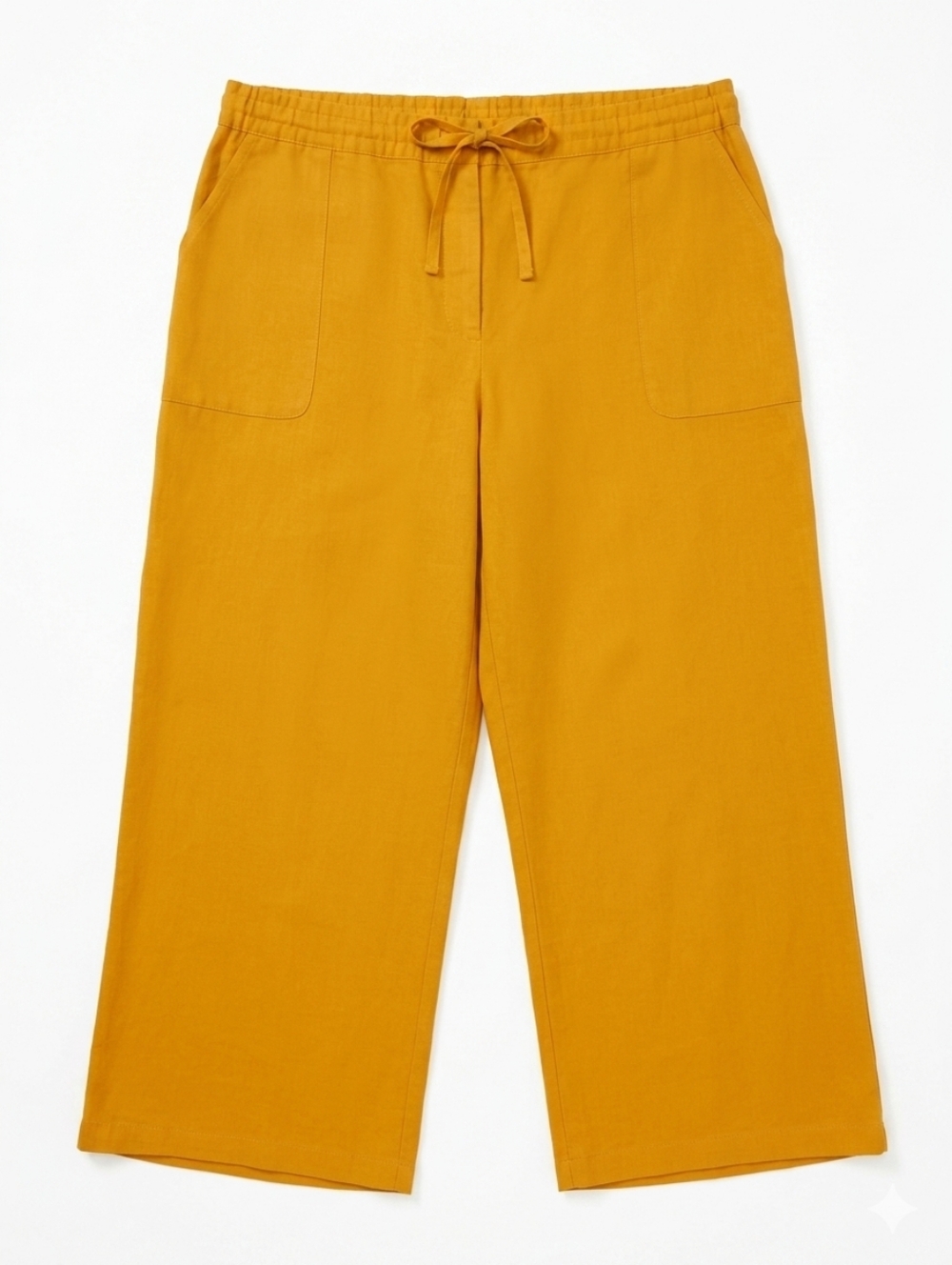 Liz Claiborne Mustard Wide-Leg Drawstring Pants